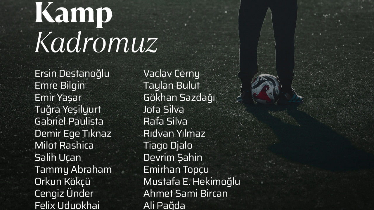 Beşiktaş'ın kamp kadrosu açıklandı! Rafa Silva var Jurasek, Svensson, Mert Günok ve Necip Uysal yok