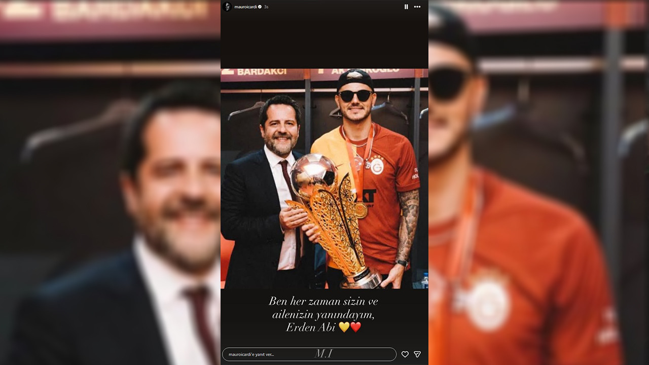 Mauro Icardi'den Erden Timur'a destek paylaşımı! "Ben sizin yanınızdayım Erden abi"