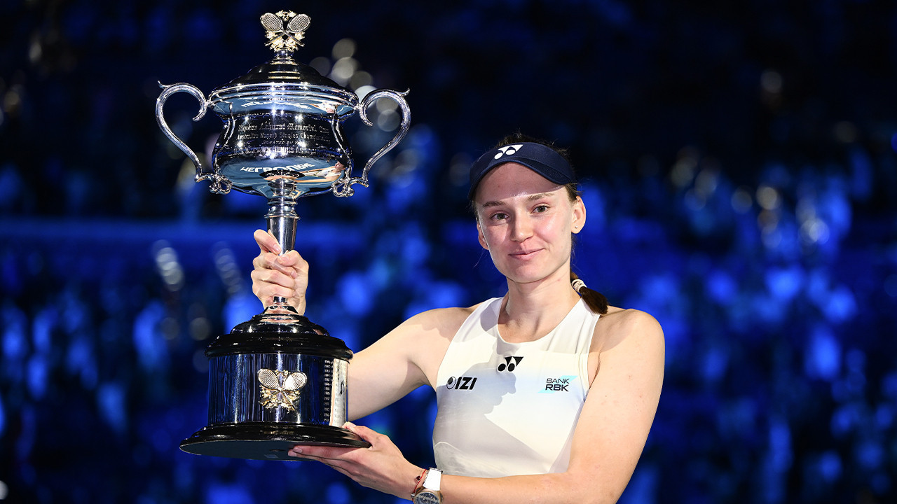 Avustralya Açık tek kadınlarda kazanan Elena Rybakina