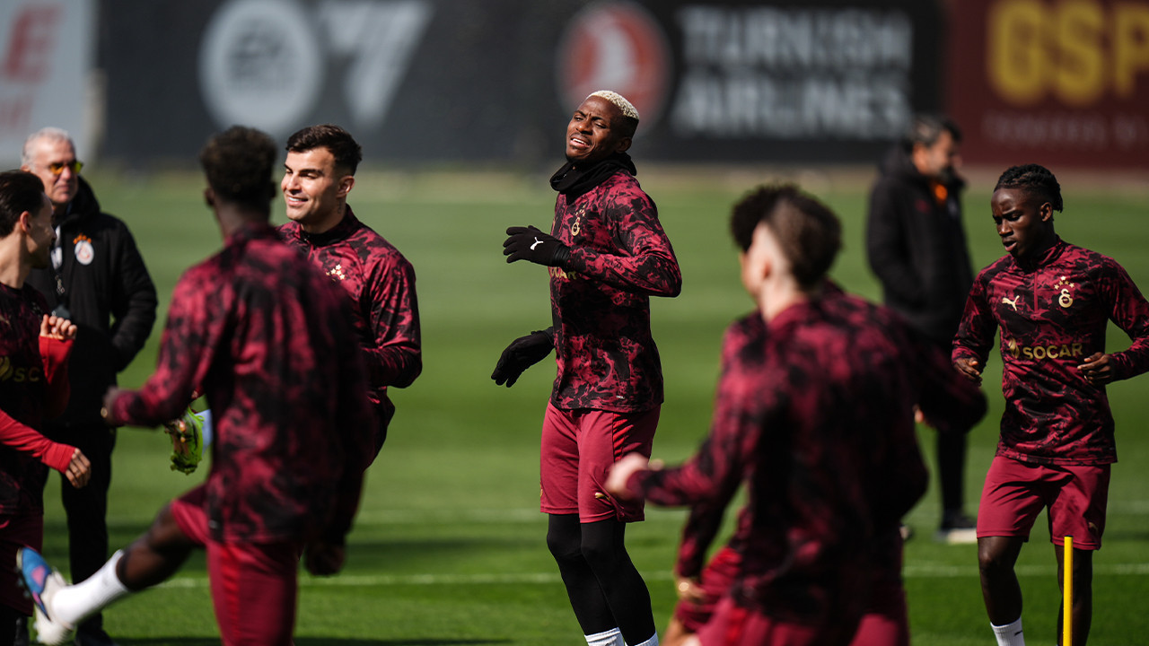 Galatasaray son antrenmanını yaptı! Artık gözler Juventus maçında