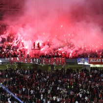 Samsunspor taraftarı UEFA Avrupa Ligi'ni kutladı