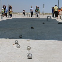 Tuz Gölü'nde öğrencilerin bocce heyecanı