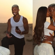 Mario Lemina, eşine evlenme teklifi etti