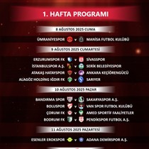 1. Lig'de 1. ve 2. Haftanın fikstürü açıklandı