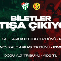 Eskişehirspor - Bursaspor hazırlık maçının bilet fiyatları açıklandı