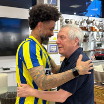 Cristian Baroni Aziz Yıldırım'ı ofisinde ziyaret etti
