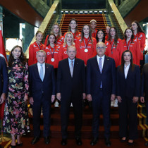 Cumhurbaşkanı Erdoğan, A Milli Kadın Voleybol Takımı'nı kabul etti