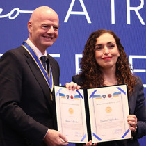 Kosova'da FIFA Başkanı Infantino'ya Cumhurbaşkanlığı Liyakat Madalyası verildi