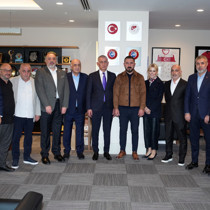 3. Lig Kulüpler Birliği Başkanı Altınkaya'dan Hacıosmanoğlu'na ziyaret