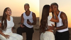 Mario Lemina, eşi Fanny Neguesha'ya evlenme teklifi etti