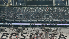 Beşiktaşlı taraftarlardan Filistin'e destek: Savaşa hayır!