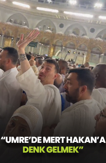 Galatasaraylı bir taraftar Umre'de Mert Hakan Yandaş'a denk geldi