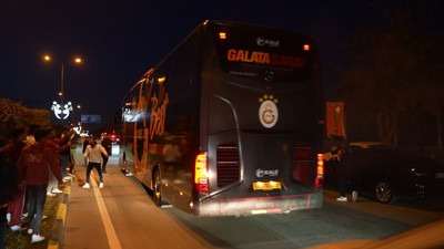 Galatasaray'a, Gaziantep'te coşkulu karşılama