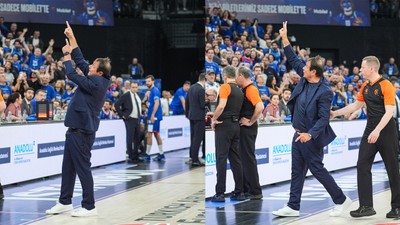Anadolu Efes taraftarı 'Mola alsana' dedi Ergin Ataman küplere bindi! "Benim sayemde başarılısınız"