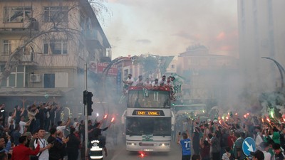 1. Lig'e yükselen Serik Belediyespor için ilçede kutlamalara devam edildi