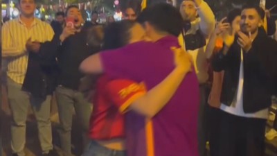Ankara’da Galatasaray’ın şampiyonluk kutlamalarında evlilik teklifi