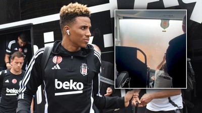 Beşiktaş taraftarı takımı karşıladı, otobüsten 'Vurunca ne oluyor' tepkisi geldi!