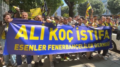 Fenerbahçeli taraftarlar yönetimi protesto etmek için yürüdü