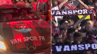 Vanspor'un, Trendyol 1. Lig'e yükselmesi Van'da coşkuyla kutlanıyor
