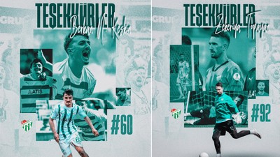 Bursaspor'da iki futbolcuya veda edildi