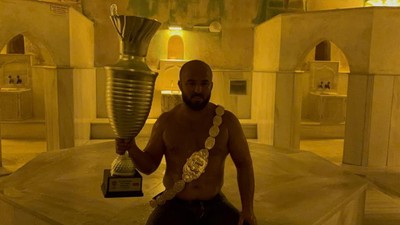 Kırkpınar şampiyonu Orhan Okulu, hamam geleneğini sürdürdü