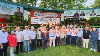 Menteşe Beşpınar Yağlı Güreşleri'nde başpehlivanlığı Cengizhan Şimşek kazandı