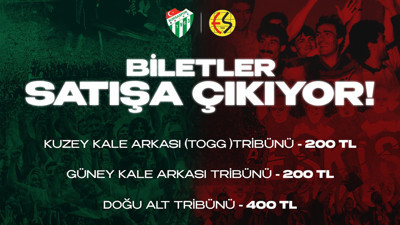 Eskişehirspor - Bursaspor hazırlık maçının bilet fiyatları açıklandı