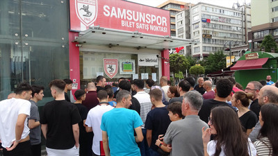 Samsunspor taraftarlarından Panathinaikos maçı biletlerine yoğun ilgi