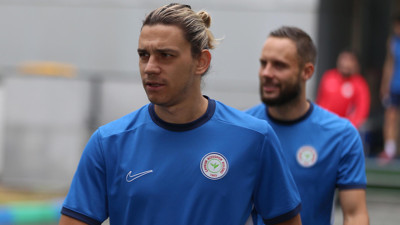 Çaykur Rizespor'un yeni transferi Taylan Antalyalı antrenmana çıktı