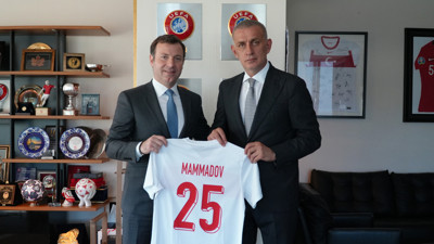 FIFA Üye Federasyonlar Direktörü Mammadov, Hacıosmanoğlu'nu ziyaret etti