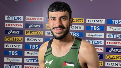 Dünya Atletizm Şampiyonası'nda yarışan tek Filistinli sporcu Dwedar, açıklamalarda bulundu
