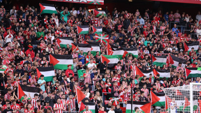 Athletic Bilbao, Mallorca maçı öncesi Filistin için tören düzenledi