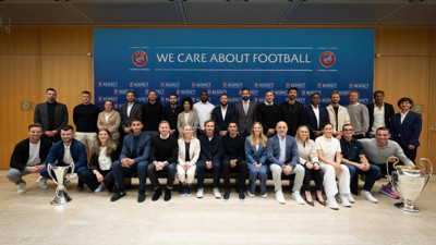 Tolga Zengin ve Cüneyt Çakır UEFA organizasyonuna katıldı