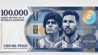 Messi ve Maradona'lı banknot sadece bir söylenti