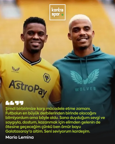 Galatasaray'ın Gabonlu yıldızı Mario Lemina, Fenerbahçe'nin yeni transferi Nelson Semedo için sosyal medya hesabından duygusal bir mesaj yayınladı