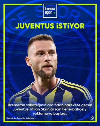 Juventus, Gleison Bremer'in yerini doldurmak için Fenerbahçe'den Milan Skriniar'ı gündemine aldı