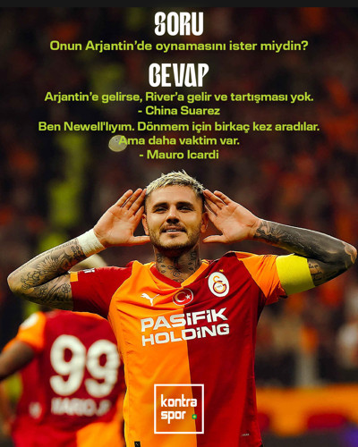 Icardi ve sevgilisi China Suarez, Arjantin'de katıldıkları bir programda, Icardi'nin Arjantin'e dönme ihtimali hakkında konuştular