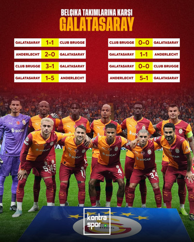 Şu ana kadar Belçika ekipleri ile 8 kez karşı karşıya gelen Galatasaray, 4 beraberlik ve 4 mağlubiyet ile sahadan ayrıldı