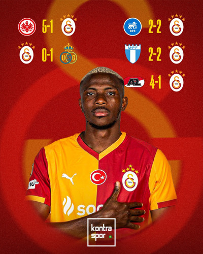Galatasaray, Osimhen'in oynamadığı 5 Avrupa maçını da kazanamadı