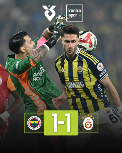 Süper Lig'in 14. haftasında Fenerbahçe ile Galatasaray 1-1 berabere kaldı