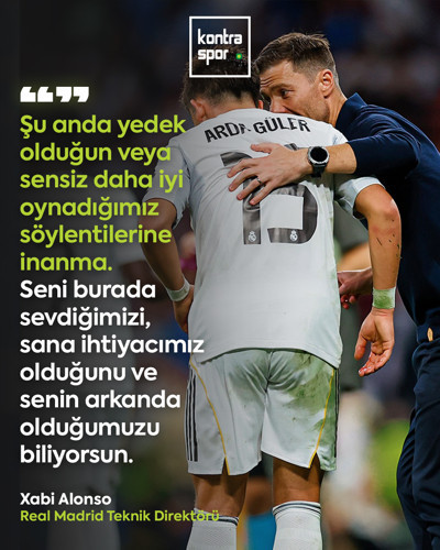 Xabi Alonso Arda Güler'le maçın ardından özel bir görüşme gerçekleştirdi