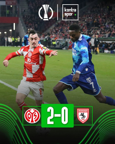 Temsilcimiz Samsunspor, UEFA Konferans Ligi’nde Mainz deplasmanından 2-0 mağlup ayrıldı