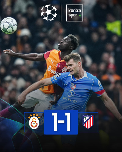 Galatasaray, sahasında Atletico Madrid ile berabere kaldı
