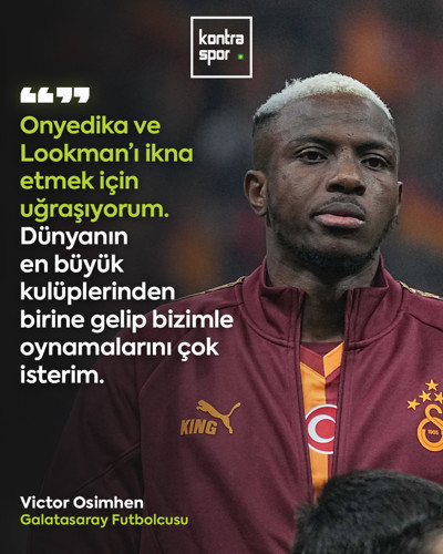 Victor Osimhen, Atletico Madrid maçı sonrası, milli takımdan arkadaşları Onyedika ve Lookman’ı ikna etmeye çalıştığını söyledi