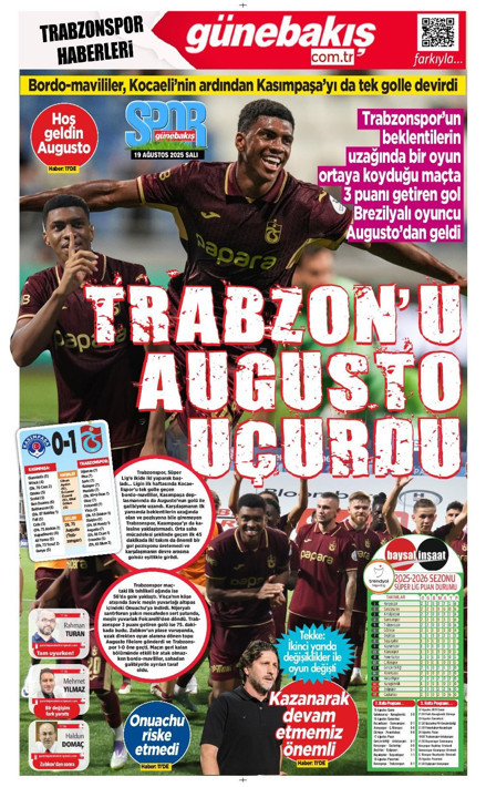 Trabzonspor'un Süper Lig başlangıcı yerel gazetelere böyle yansıdı - Resim: 7