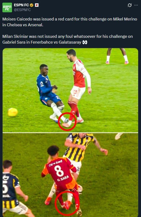 1-1'in ardından Skriniar-Sara pozisyonuna bir tek trio ekibi sarı kart dedi! Yasin Kol'a Caicedo-Merino örneği - Resim: 30