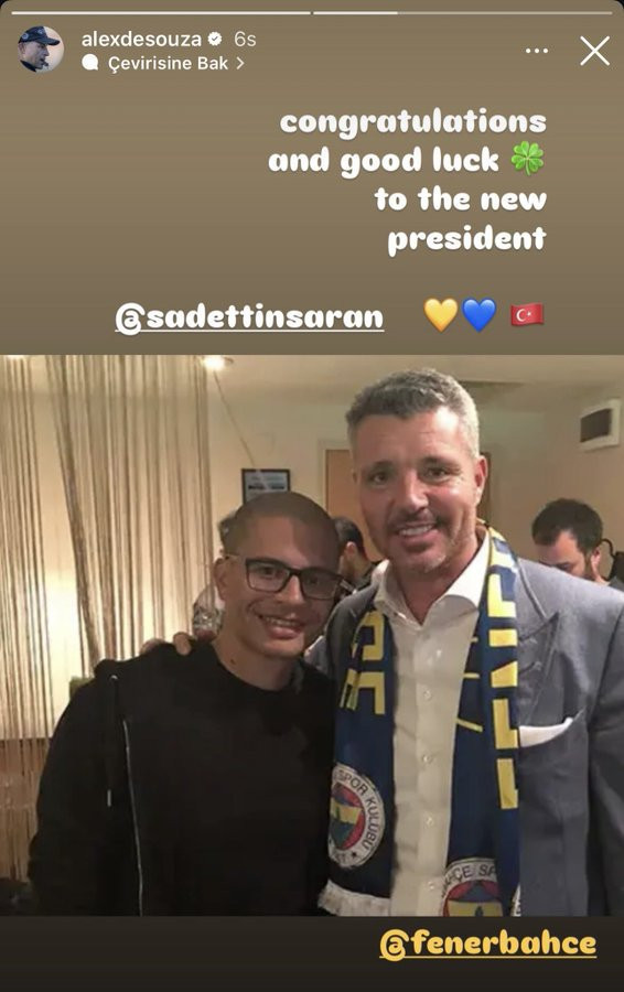 Alex de Souza: Sadettin Saran'a tebrikler ve bol şanslar - Resim : 2