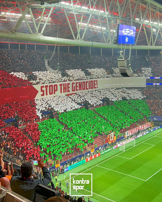 Galatasaray'dan Filistin için ses getiren koreografi - Resim: 2