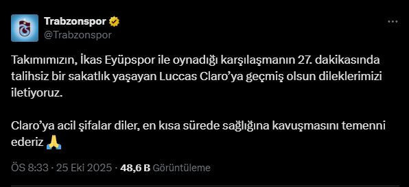 Trabzonspor - Eyüpspor maçında şok sakatlık! Kulüpten resmi açıklama geldi - Resim: 6