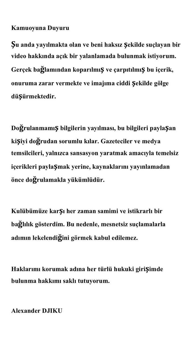 Alexander Djiku: Gerçek bağlamından koparılmış ve çarpıtılmış bu içerik onuruma zarar vermekte - Resim : 2